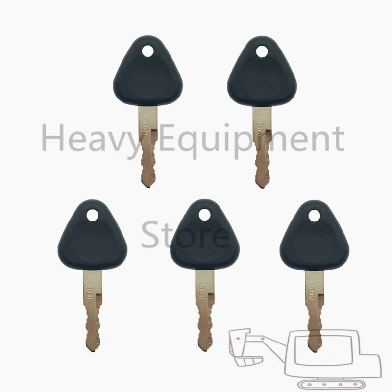 5 PCS 888 Heavy Equipment Key For SDLG SHANDONG LINGONG Excavator Loader     not suitable for volvo Machine