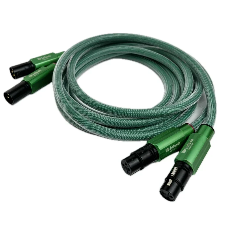 Paar Mcintosh 4N Kupfer XLR symmetrisches Kabel mit grünem Stecker HiFi Audio XLR Kabel für