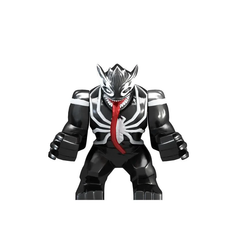 Mini Bloco de Construção Anime Figure para Crianças, Venom, Hóquei no Gelo, Montagem DIY, Estatueta de Super-Herói