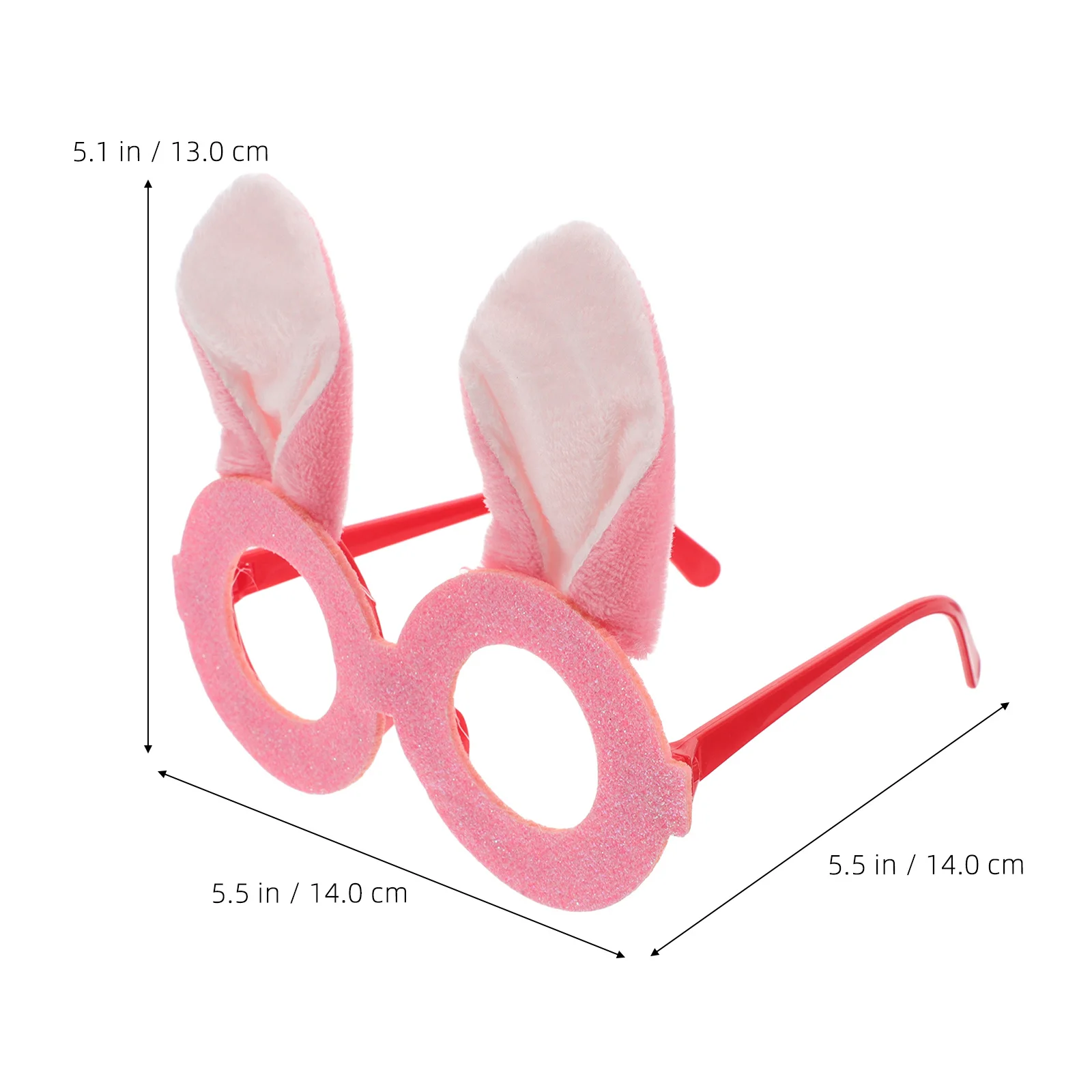 Pink Glitter Easter Bunny Glasses Frame Rabbit Ear Eyeglasses Easter Photo Booth Props Party Bunny Ears Glasses Frame