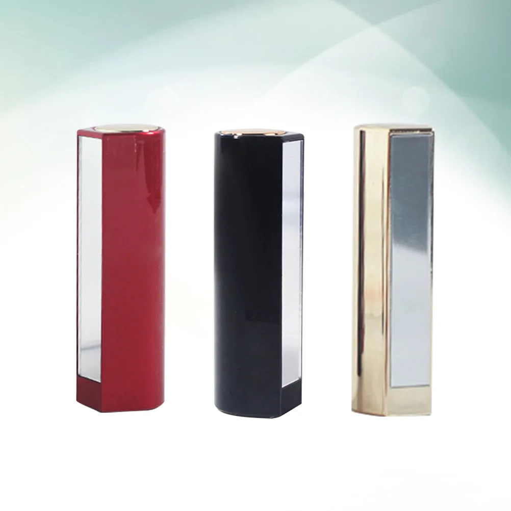 3 szt. tubek na balsam do ust 12,1 mm z lusterkiem, puste pojemniki na szminkę, ekologiczne, w stylu bambusowym, mechanizm z przesuwanym pierścieniem do samodzielnego tworzenia błyszczyków