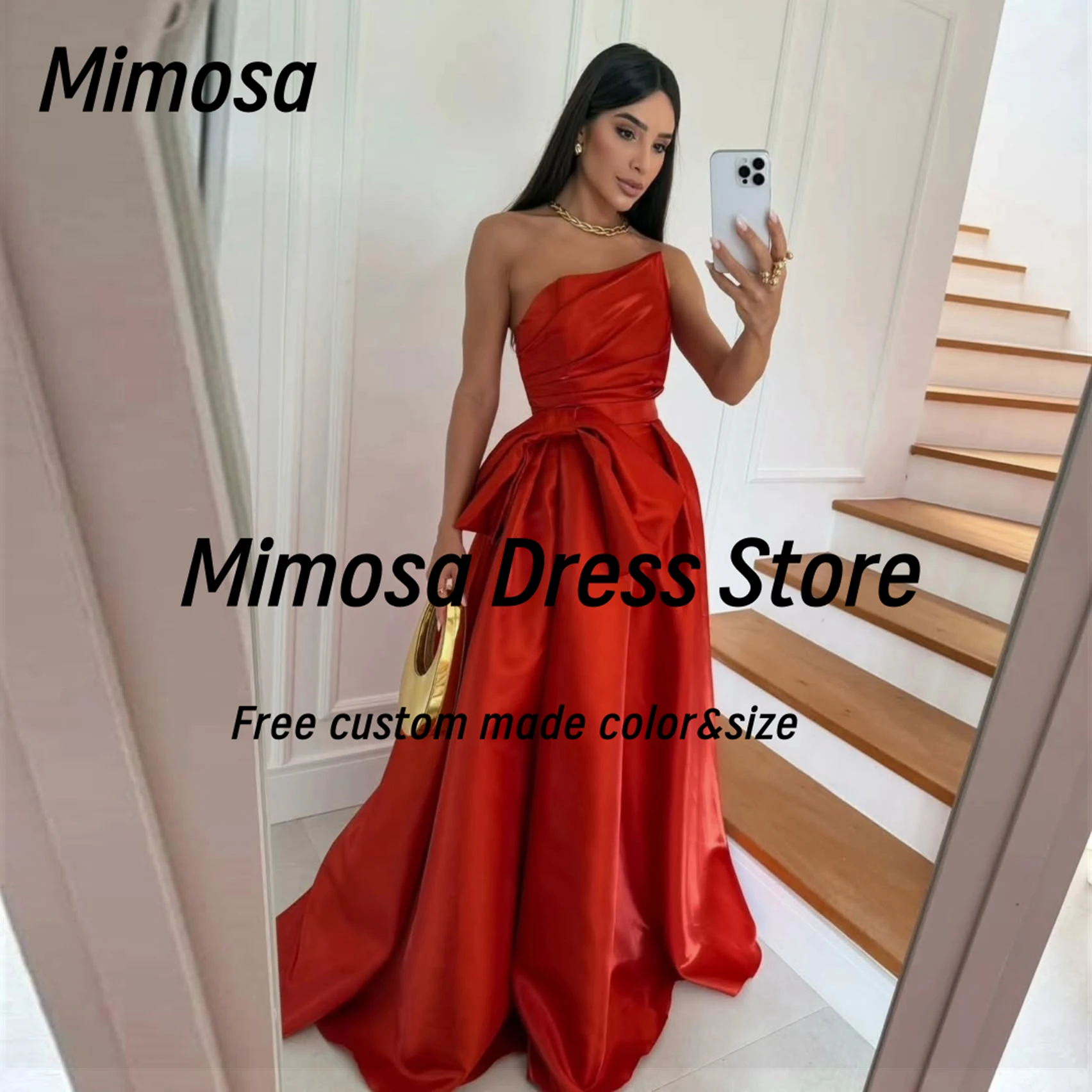 Mimosa Red Satin Pr…