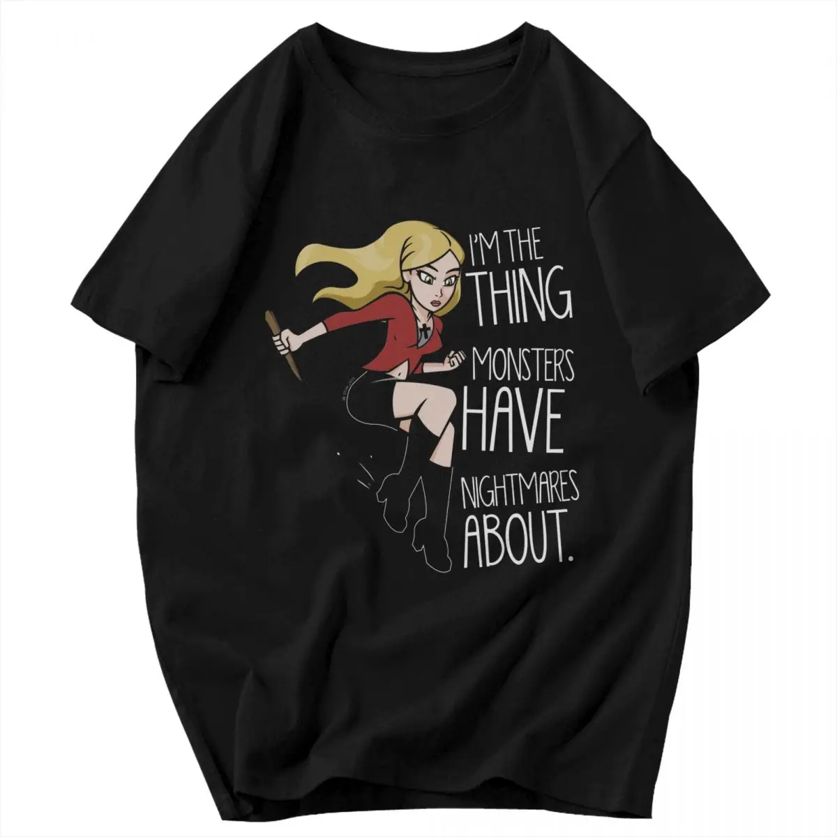 Men T Shirt Buffy The Vampire Slayer Cartoon Unique Y2K Graphic Quality Unisex Clothes T Shirts