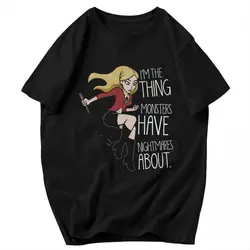 Men T Shirt Buffy The Vampire Slayer Cartoon Unique Y2K Graphic Quality Unisex Clothes T Shirts