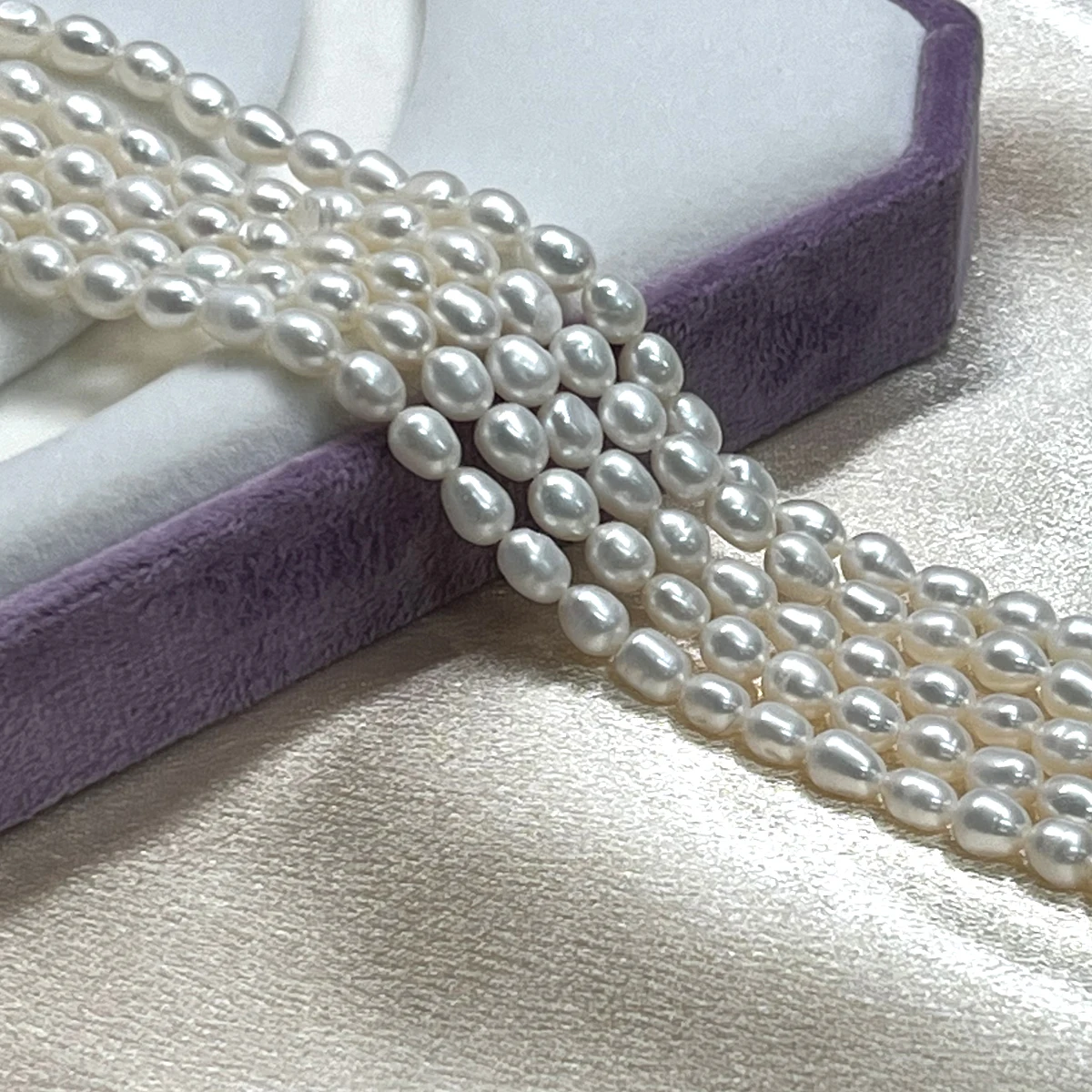 Natural Freshwater Pearl Rice-Shaped Pearl 4-5mm Isolation Beads For Jewelry Making DIY Necklace Earrings Bracelet Accessories