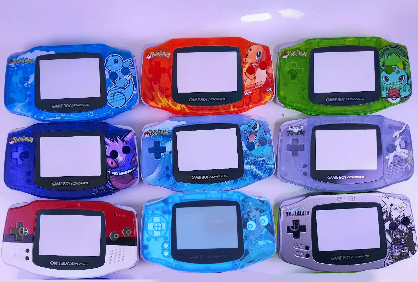 Pokémon GBA Gehäuse IPS Komplettset Gehäuseabdeckung für Konsole GBA Gehäuse