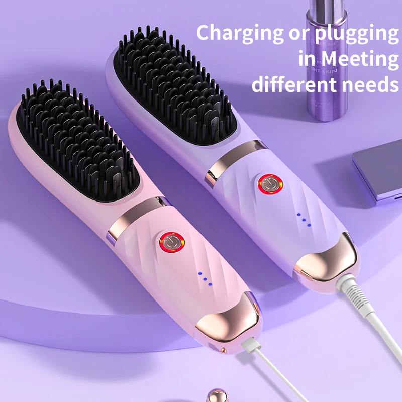 الولايات المتحدة التوصيل مستقيم مشط الشعر 3rd تعديل والعتاد البسيطة الأيونية الساخنة مشط مستقيم خفيفة الوزن المحمولة استقامة فرشاة