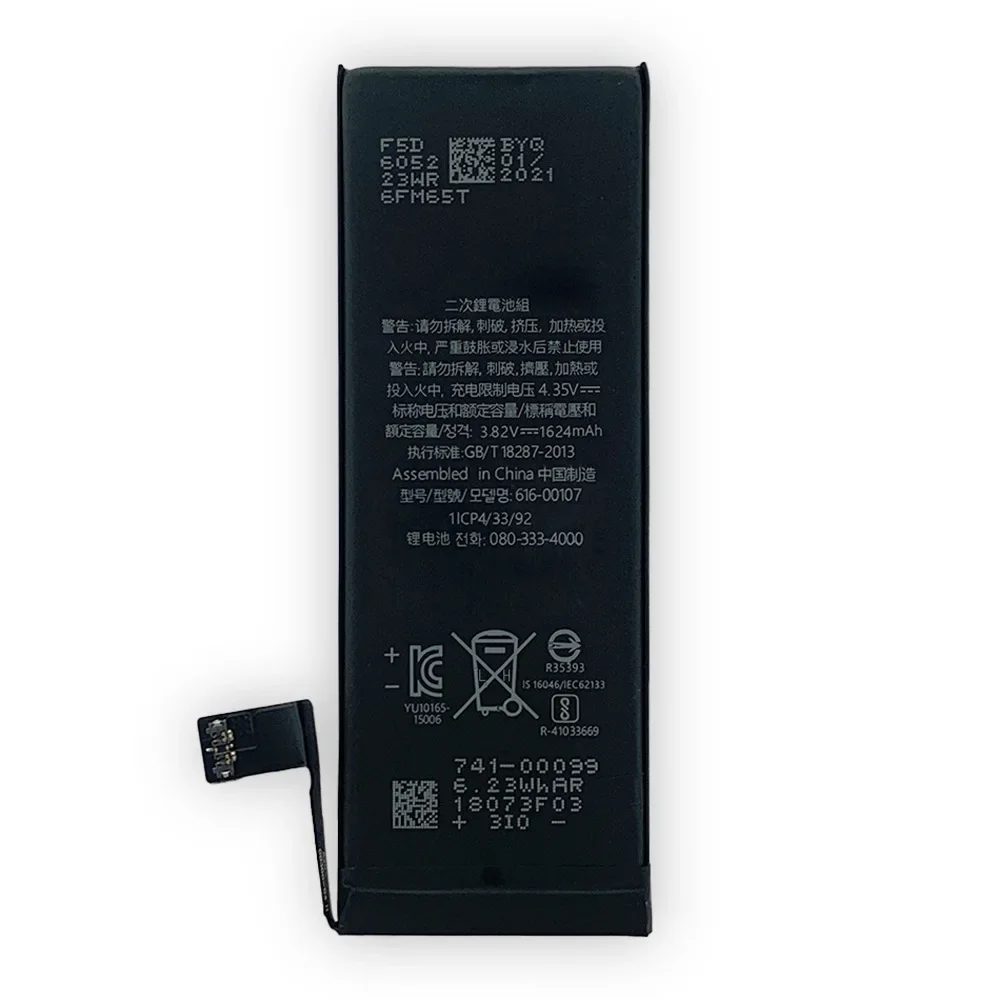 Replacement Battery For IPhone SE 1st 5SE SE 2016 A1662 A1723 A1724 Large Capacity 1624mAh Phone Internal Latest Bateria