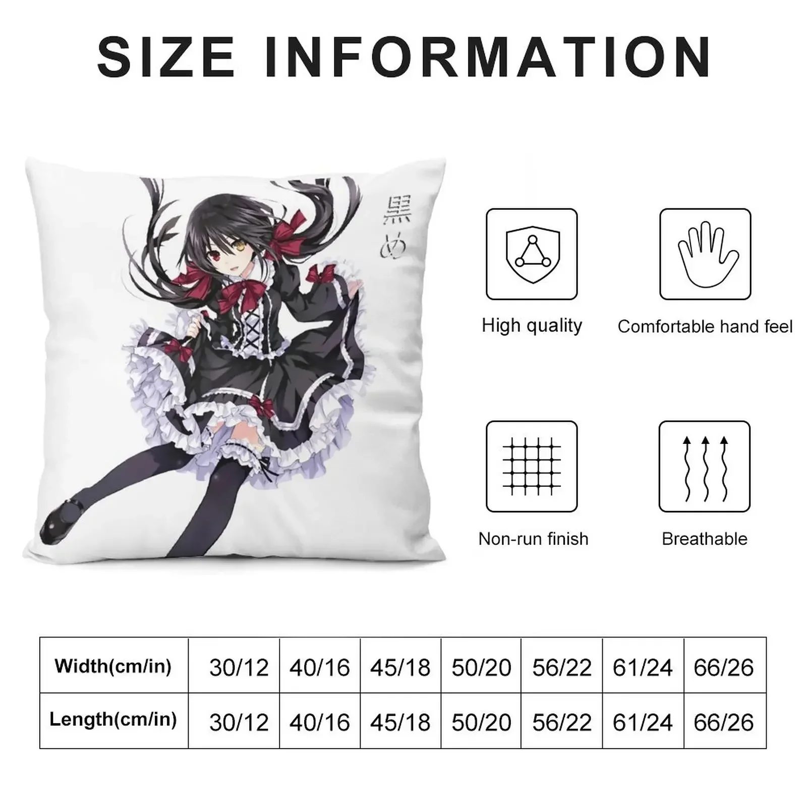 kurumi tokisaki - date a live Throw Pillow Luxury Living Room Decorative Cushions Pillow Cases pillow