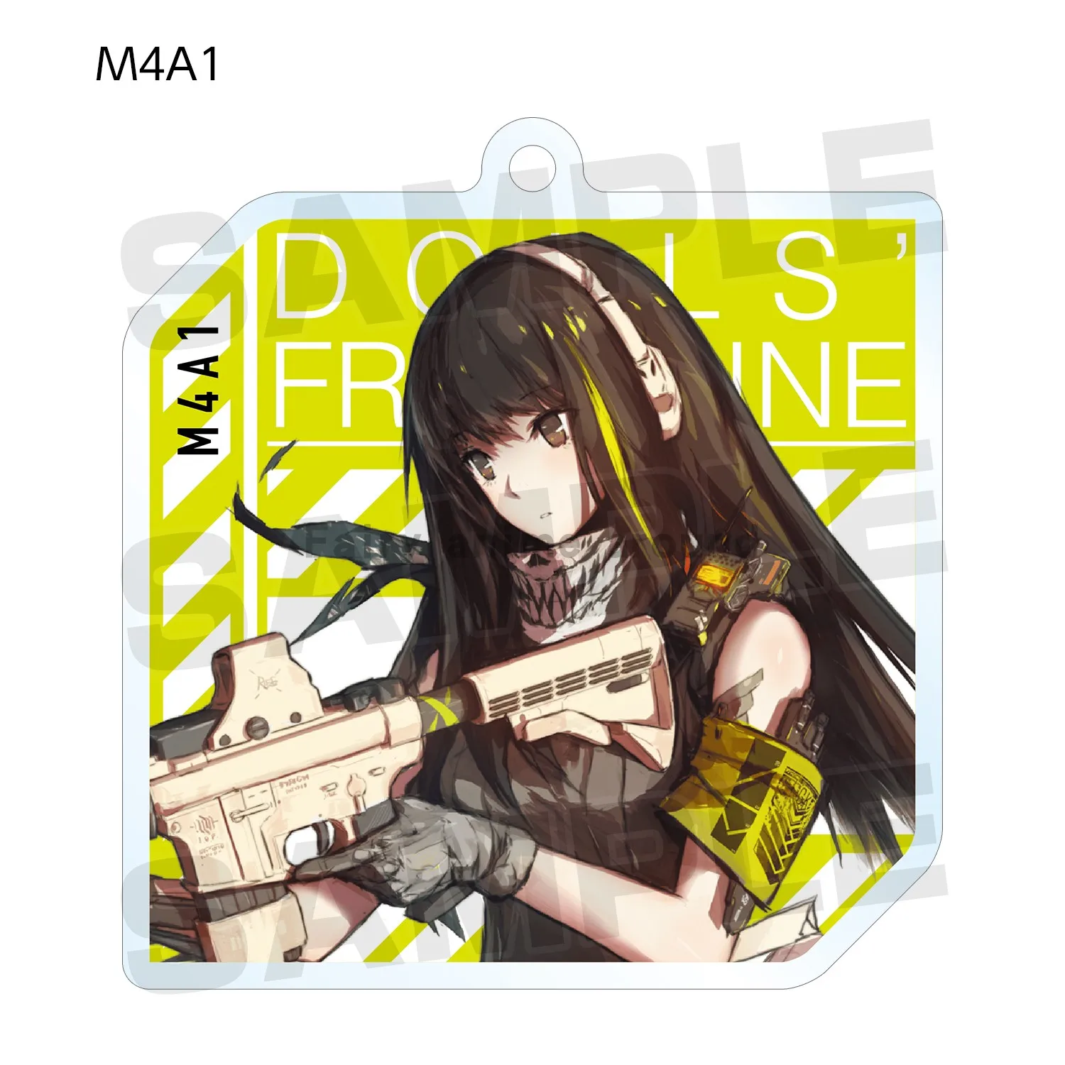 Game Girls Frontline Keychain Doll Anime M4A1 M16A1 STAR-15 RO635 WA2000 Acrylic Keyring Pendant for Gift view 2