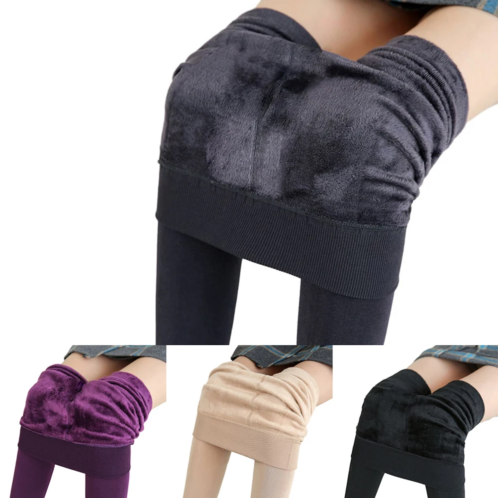 Thermisch Ondergoed Broekje Vrouwen Stretchy Winter Dikke Leggings Broek Fleece Gevoerde Thermisch Warm Sherpa Broek Zachte Warmte Panty