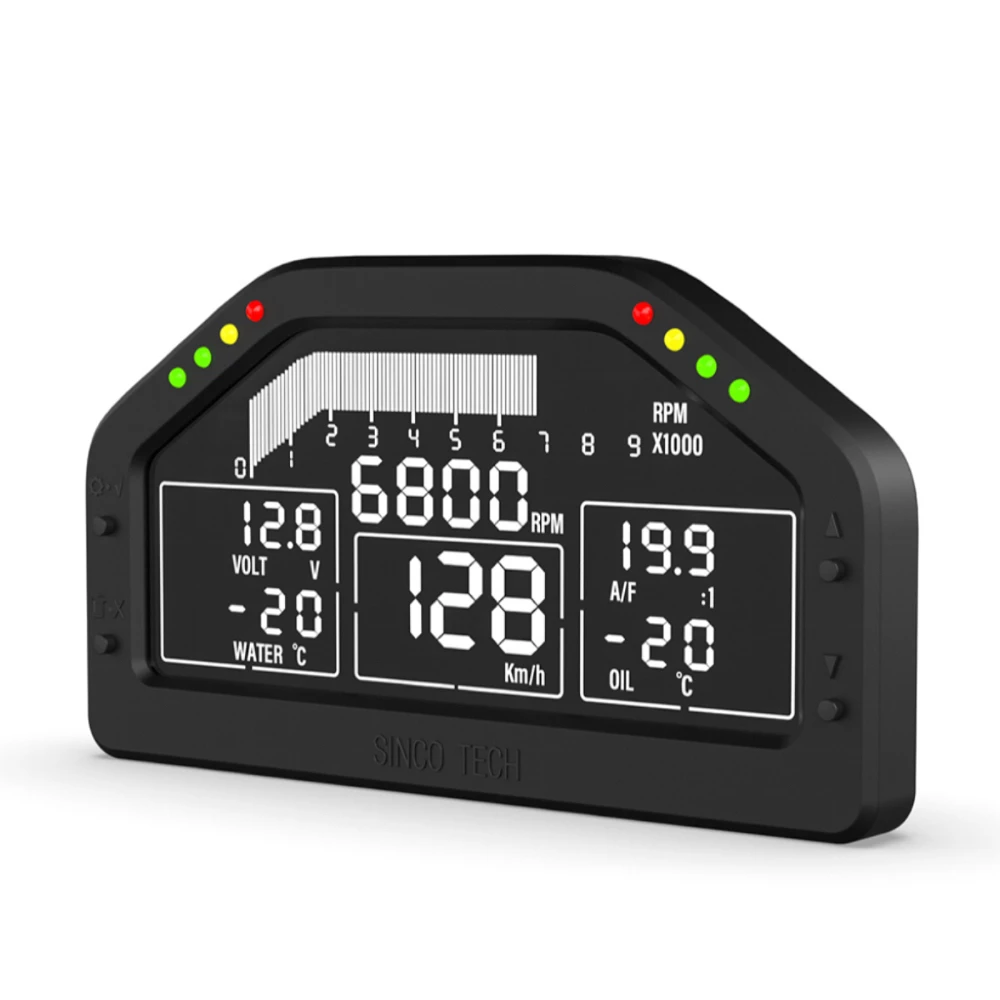 

DO925 Racing Dashboard Gauge Speedometer RPM Oil Temp Water Temp Volt Air Fuel Ratio Meter Display ColorFul LCD Screen Gauge