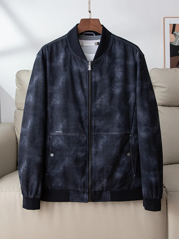 

Мужская повседневная куртка на весну-осень, новая, с воротником-стойкой, модная, для ежедневных поездок, универсальная, из полиэфирного волокна, длинная...