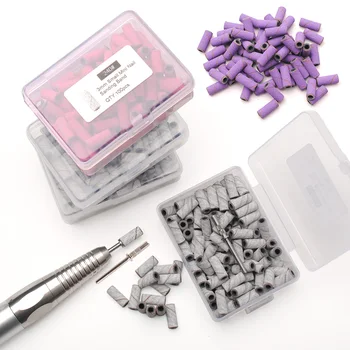 100 Uds. Mini kits de bandas de lijado de 3,1mm, brocas para uñas, juegos de mandriles, accesorios eléctricos para manicura, herramienta para eliminar la piel muerta