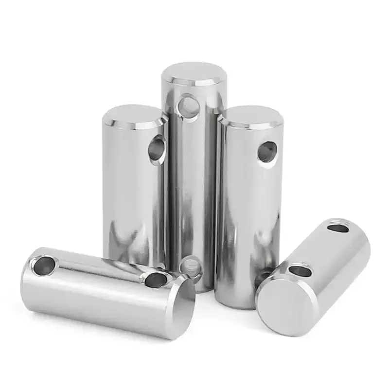 Double-Ended Cylindrical Pin with Holes 304 Stainless Steel Shaft Locating Positioning Pins M4 M5 M6 M8 M10 M12