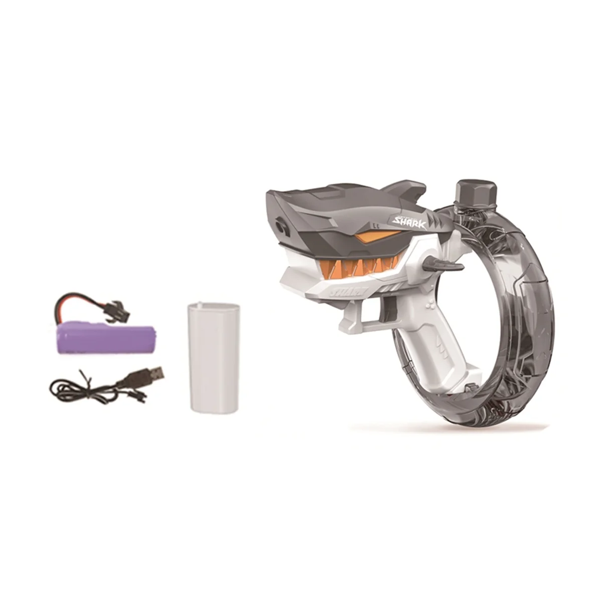 

Электрическая игрушка для воды для детей и взрослых, большая емкость 300 куб. См, игрушки для летнего бассейна, пляжа для плавания, серый цвет, для боев с водой