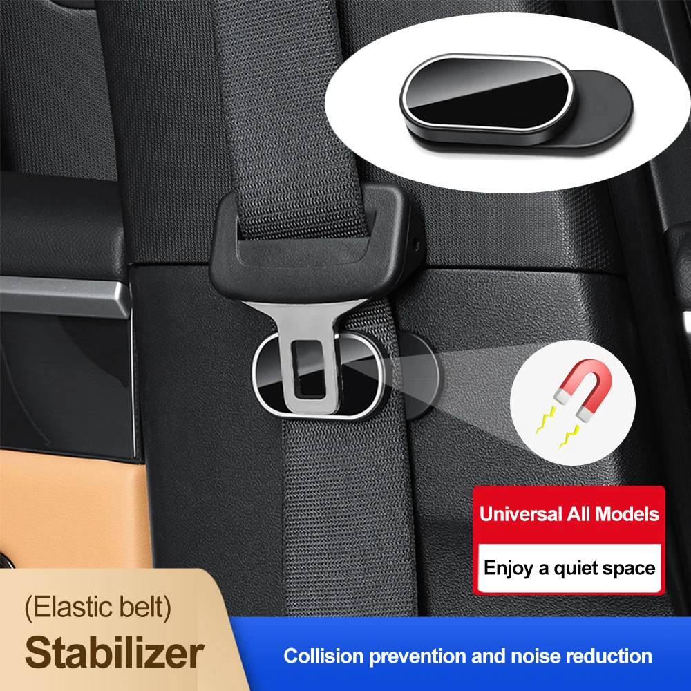 Car Seat Belt Limiter Holder Stopper Magnetic Anti-collision Stabilizer Fixed Clip Buckle Car Interior Seat Belt Accessories