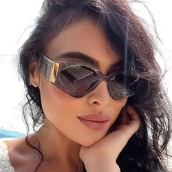 ZXIAC Retro Oversized Sunglasses Women Vintage Cat Eye Glasses Square Irregular Jelly Frame Sun Glasses Men UV400 gafas de sol