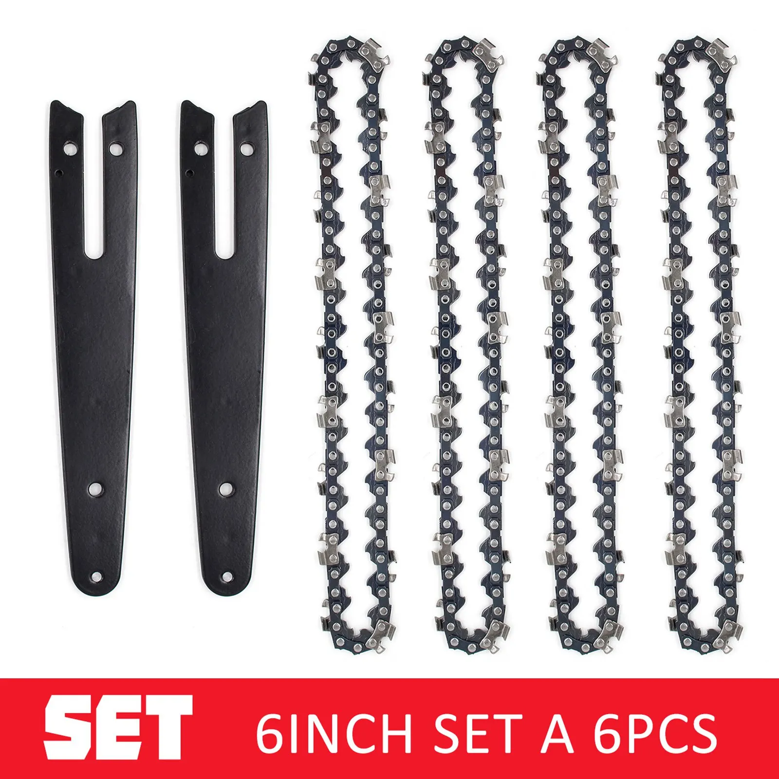 4/6 Inch Sharp Chain And Guide Plate Set For Mini Pruning Saw Electric Saw High Quality And Durable ChainSaw Accessories