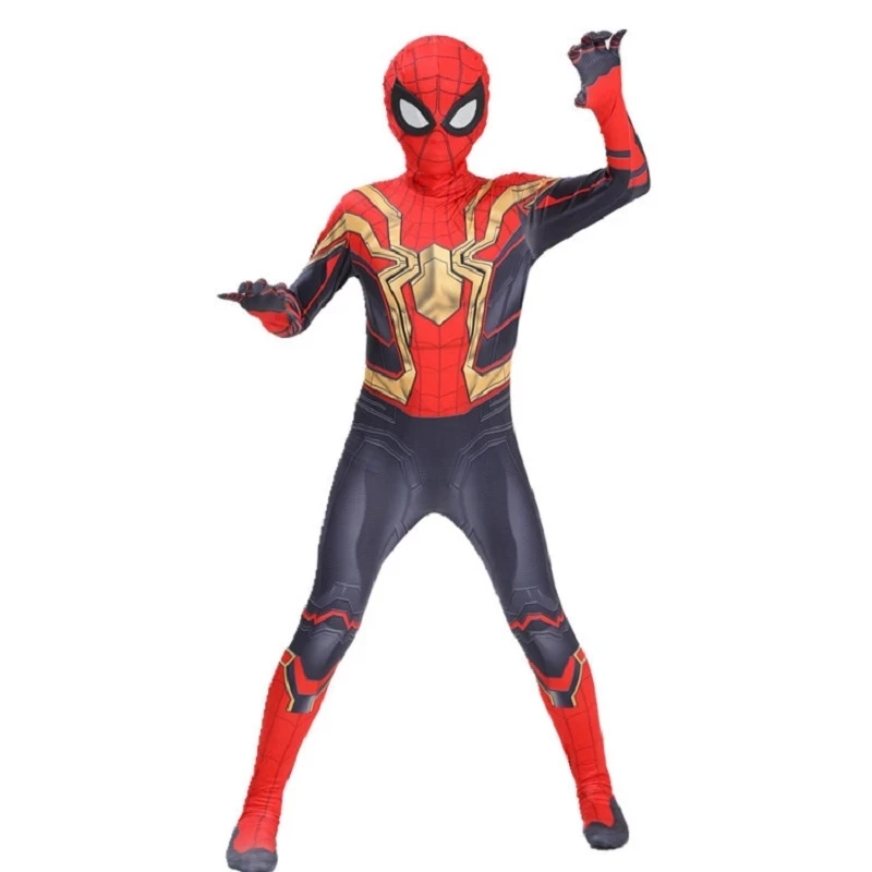 New Miles Morales Far From Home Cosplay Costume Zentai Spiderman Costume Superhero Bodysuit Spandex Suit for Kids Custom Made