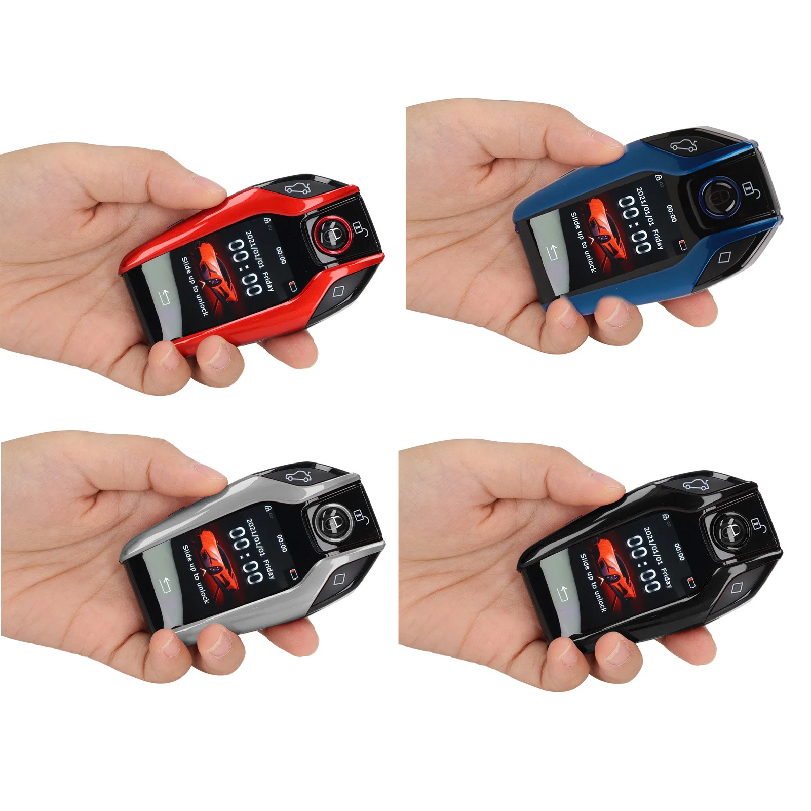 Car Keyless OkeyTech CF618 Modified Smart Remote Key LCD Screen Keys for All Start Stop Engine Button Models