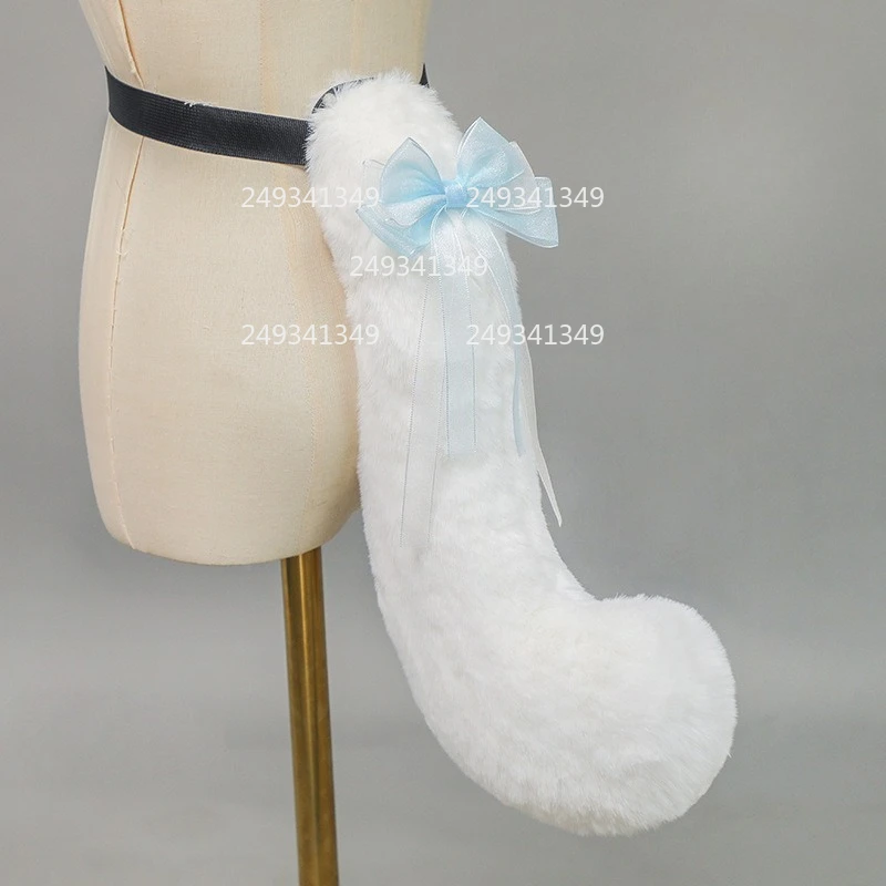 Hamster Ears Cosplay Headwear Sweet Girl Plush Bowknot Tail Lolita Ruffled Lace Dress Up Set Comic-con Stage Costume Accessories