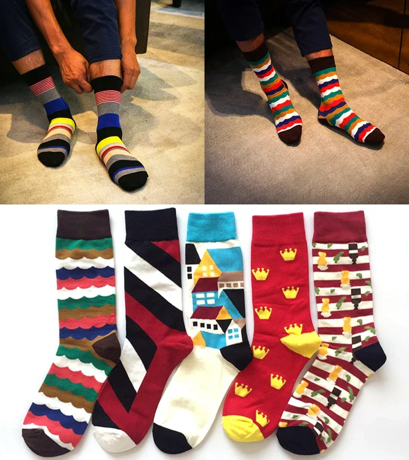 British style men's cotton socks in high tube fashion men's socks European and American tide brand couple socks