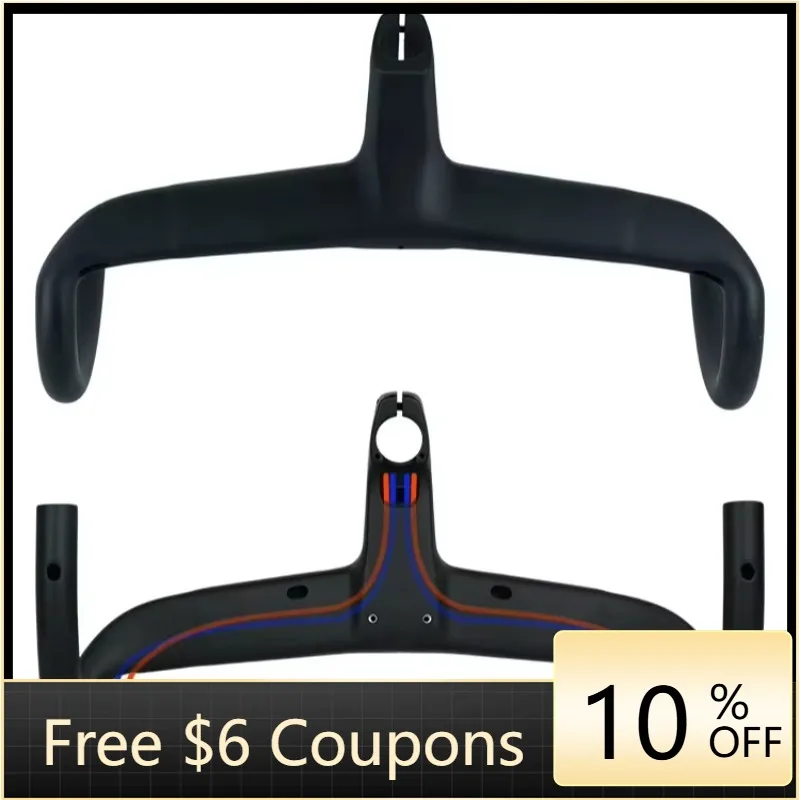 

STLF Carbon Bike Handlebar Internal Routing Road Bicycle Handlebar Hidden Cable Line Carbon Fiber Road Handlebar