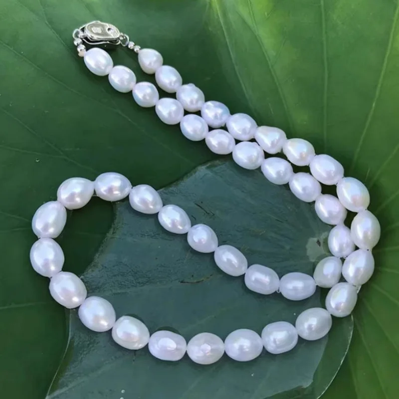 Exquisite Oversized AAA 10-12mm Natural South Sea White Pearl Necklace 925 Sterling Silver 18inch 20inch 24inch 35inch