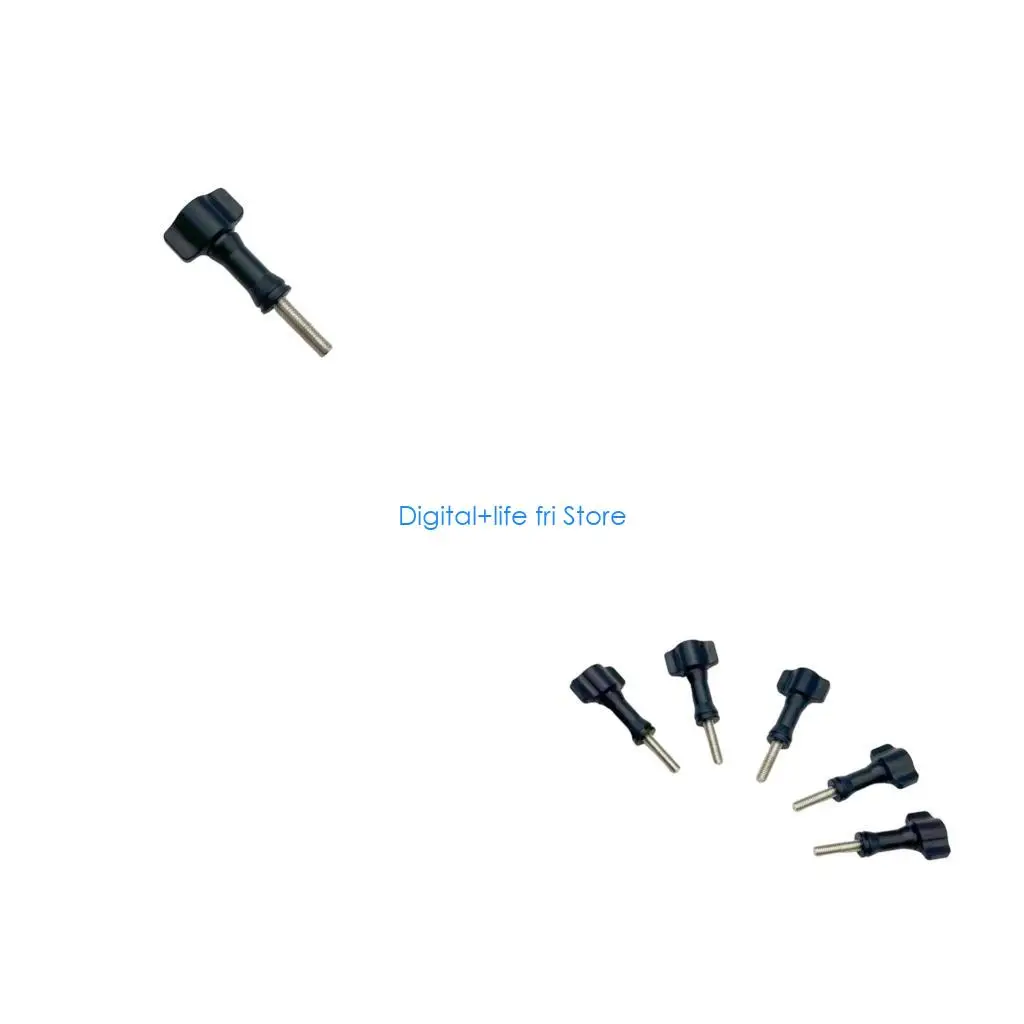 E06D 5Pcs Thumb Screw with T Head Stainless Bolt for Outdoor Action Camera Mounting Secure Attachment