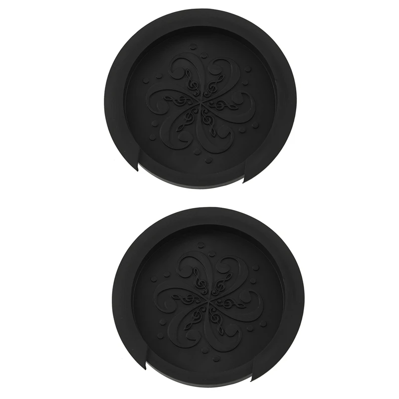 2X Acoustic Guitar Sound Hole Cover Block Plug Screeching Halt For 40 Inch /41 Inch  EQ Black