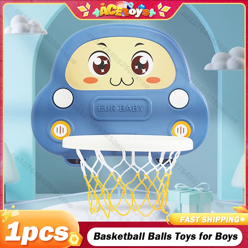 Basketball Balls Toys for Boys Kids Sports Toys Girls 3+ Years Old Wall Type Foldable Basketball Hoop Throw Outdoor Indoor Games