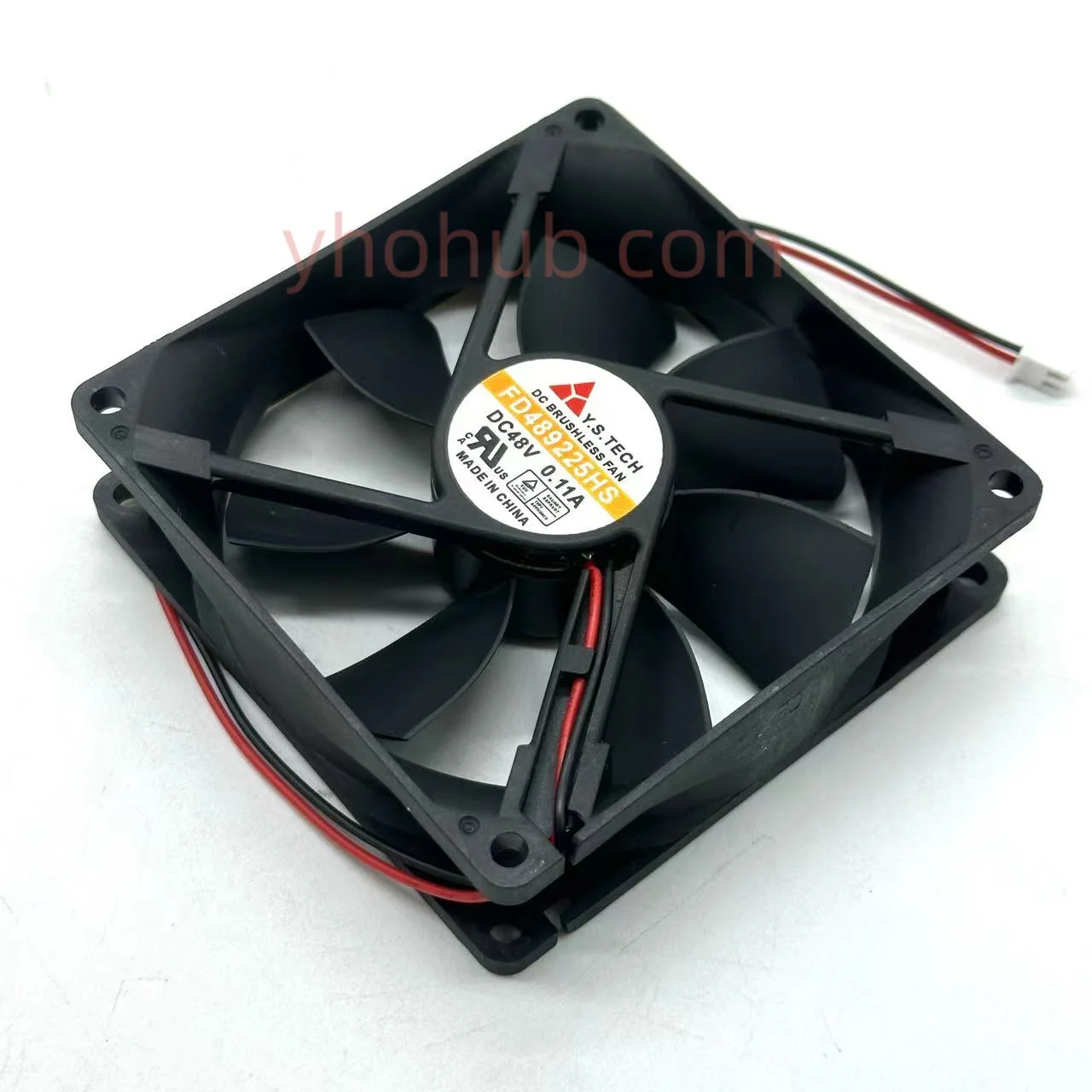 

Y.S TECH FD489225HS DC 48V 0.11A 2-Wire 90x90x25mm Server Cooling Fan