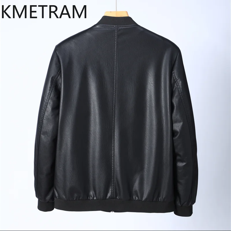 KMETRAM Real Sheepskin Leather Jackets for Men Warm Autumn Winter Clothes Baseball Short Mens Coat Casual 2024 Casaco Masculino