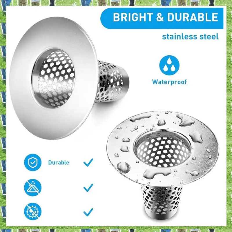 

FTS Bathroom Sink Drain Strainers,Small Conical Premium Stainless Steel Porous Hair Catcher, Drainer Filter Durable Easy To Use