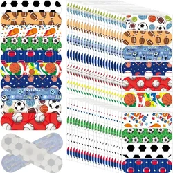 50pcs/set Football Pattern Band Aid Skin Patch for Ball Game Fans Face Stickers Tape Wound Plasters Waterproof Adhesive Bandages