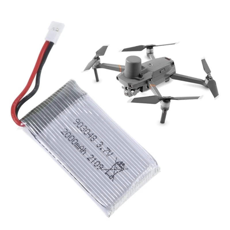 3.7V 2000mAh Lipo Battery 903048 Li-ion Battery/Charger RC Quadcopter Repair Spare Parts for KY601S H11D H11C RC Drones