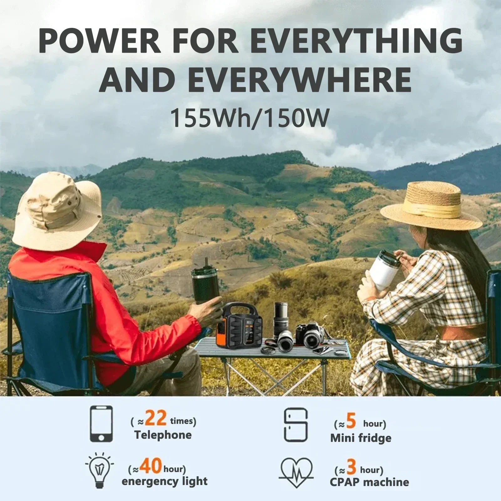 Purfield ที่ชาร์จไฟในแบตสำรองแบบพกพา220V 150W 42000mAh สถานีฉุกเฉินพกพาได้สำหรับตั้งแคมป์กลางแจ้ง