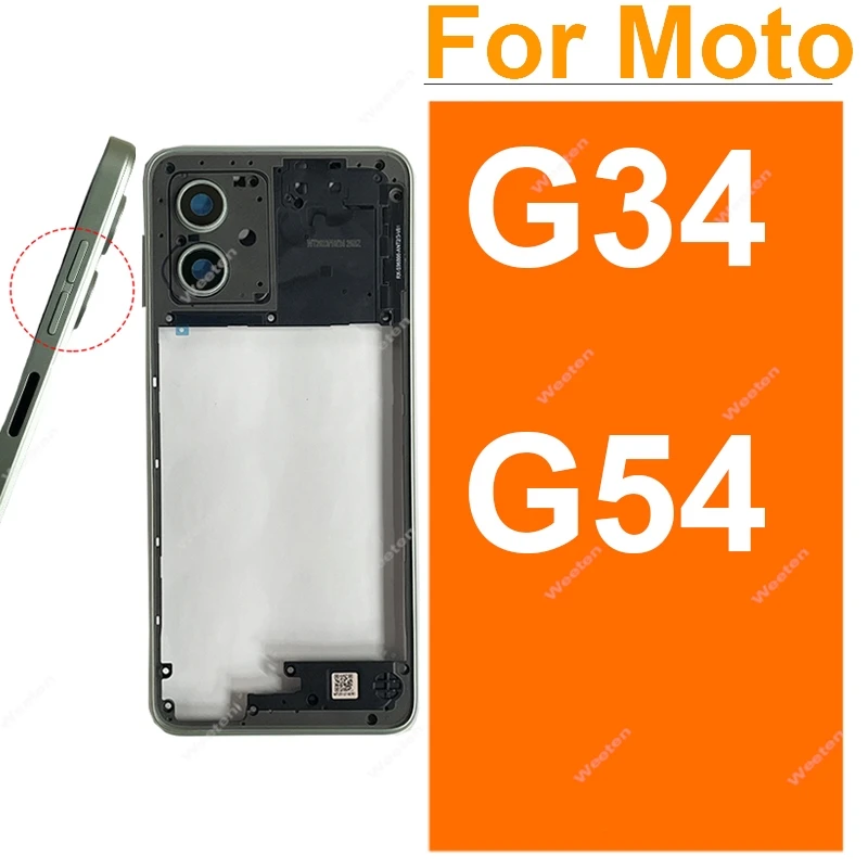 

Middle Frame Cover For Motorola MOTO G34 G54 XT2363-2 XT2343-1 Middle Frame Cover Bezel Replacement Repair Parts