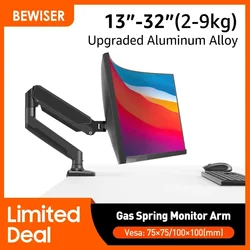 Bewiser-Brazo de escritorio para Monitor, soporte de pantalla con altura ajustable, rotación de 19,8 °, capacidad de peso de hasta 360 libras (9kg), 13 