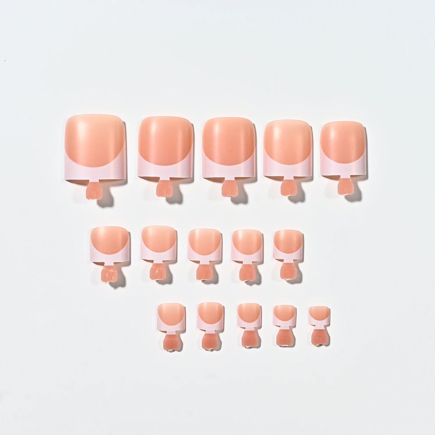 150Pcs Matte Nude White French Press On Toenails Short Square Soft Gel Fake Toe Nails for Summer Beach Daily Wear False Toenail view 5