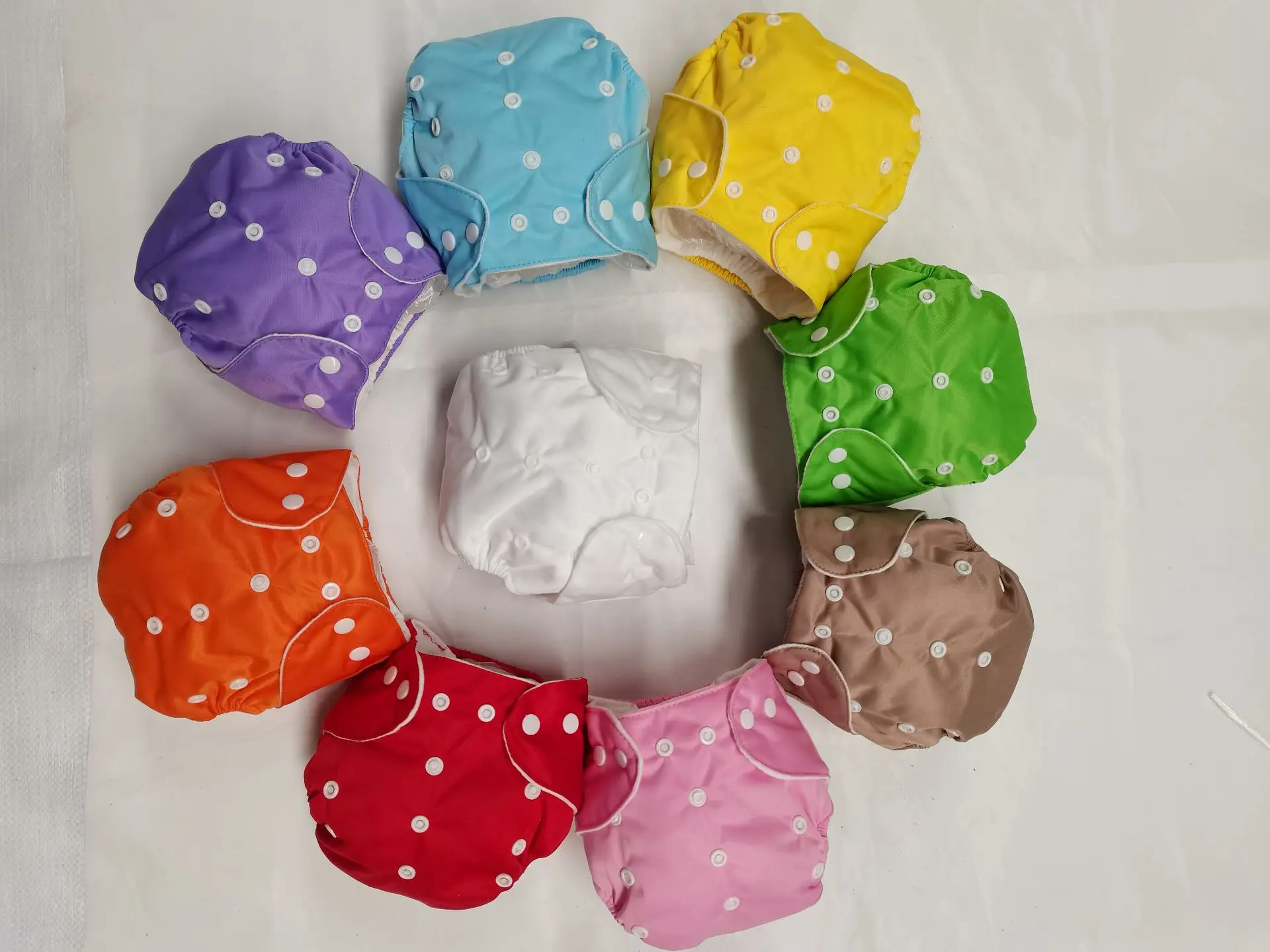 0-6ヶ月ベビー用おむつ-洗える再利用可能-吸収性エコおむつカバー-新しい調節可能なキャンディーカラーのトイレトレーニングパンツ