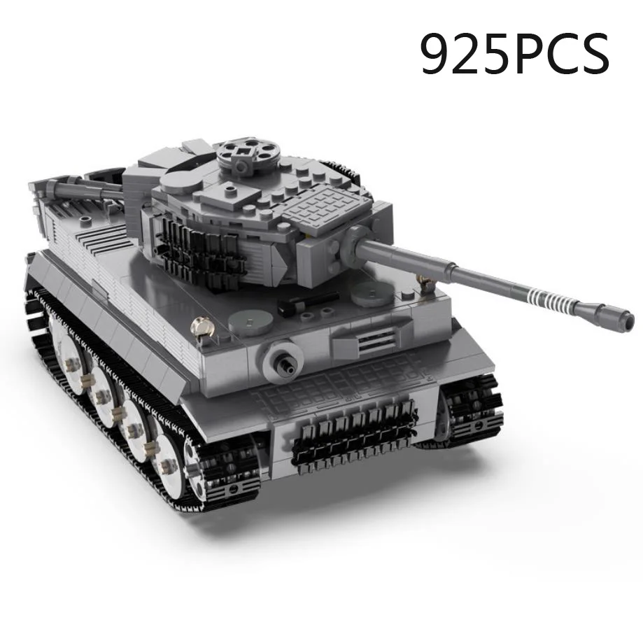 

World War Germany Tank Panzerkampfwagen VI Ausf. E Tiger I Military 2.4Ghz Remote Control Model MOC Build Block WW2 Brick Toys