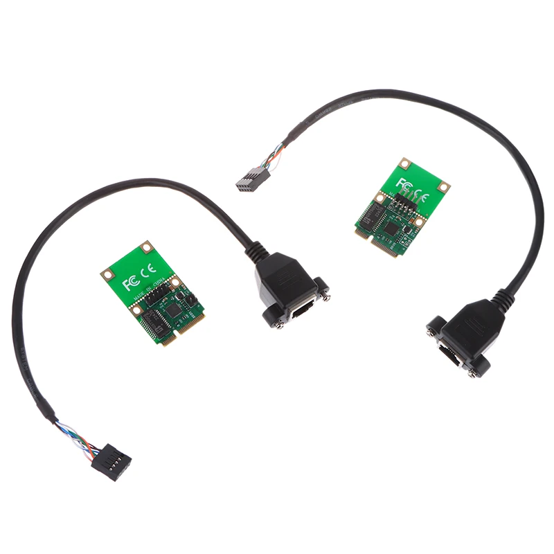 1Set Mini PCI-E Network Card 1000Mbps Gigabit Ethernet RJ45 LAN Network Adapter Built-in Wired LAN