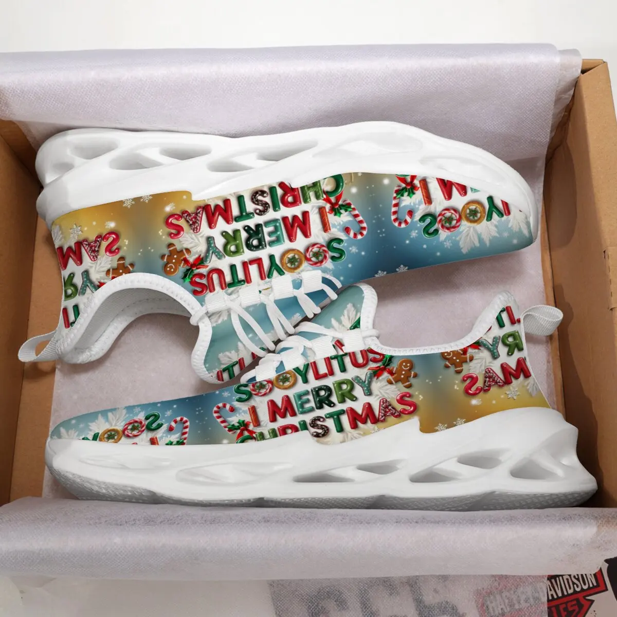 

Рождественские повседневные кроссовки для пар, кроссовки для бега, мужские спортивные дышащие легкие удобные нескользящие кроссовки для отдыха