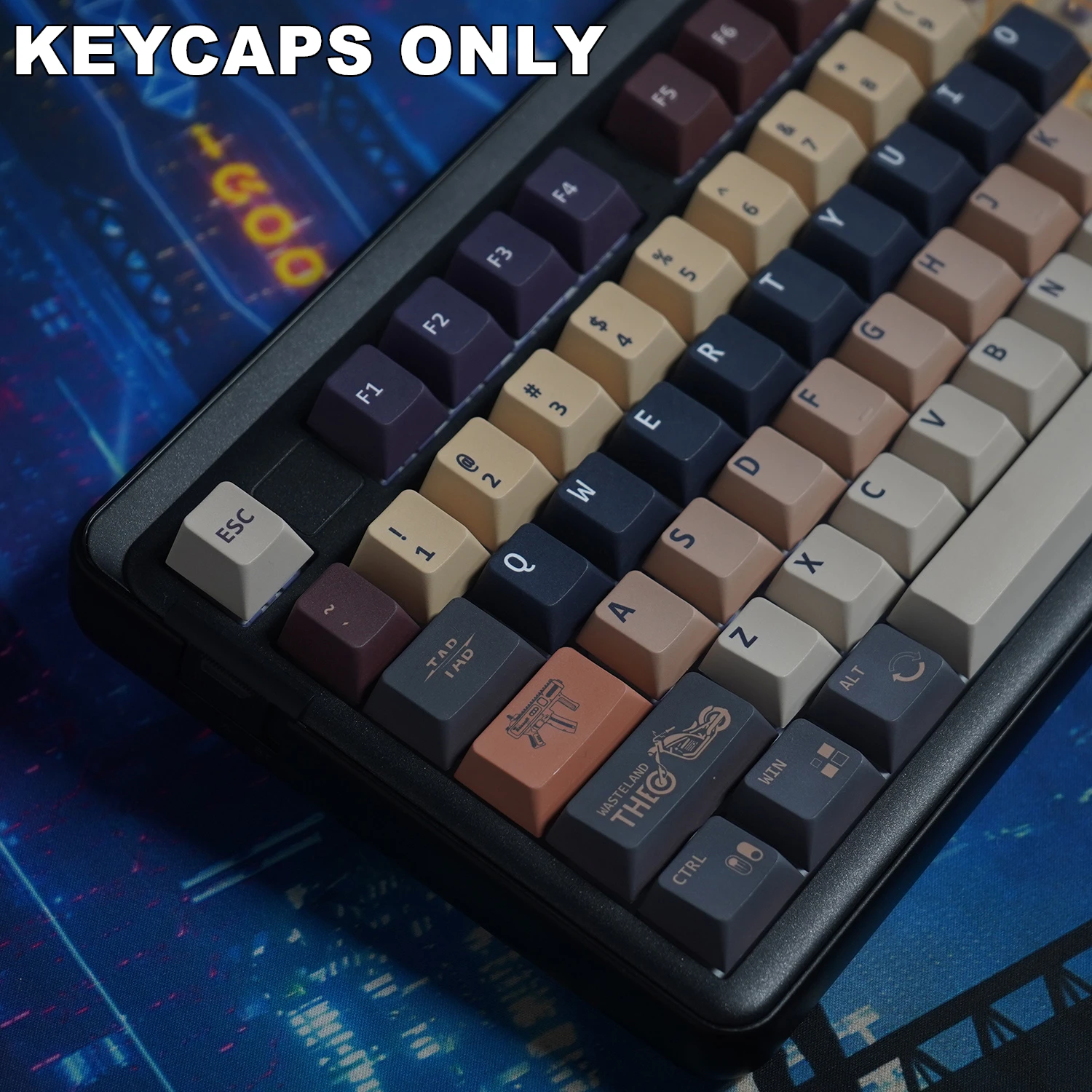 Imagem -03 - Dye-sublimated Keycaps Grupo 131 Chaves Waste Land Pbt pc Perfil Cereja mx Cereja Gateron Switch Kit de Teclado Mecânico