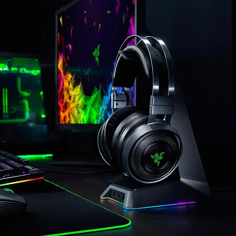 Razer Nari Ultimate Wireless 7.1 Surround Sound Gaming Headset Auto-Adjust Headband