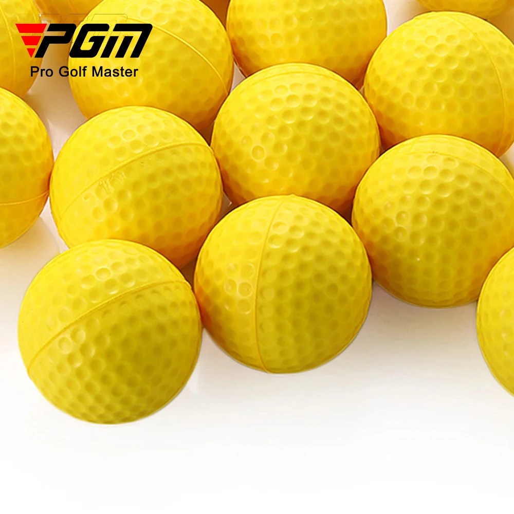 PGM 1pc Golf Yellow Practice Balls 42.6mm Sponge Elastic Pu Foam Balls Can Hit About 800 Time  Golf Sports Supplies