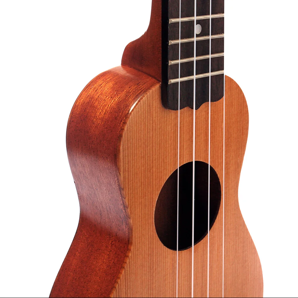 Ukulele Mini Pocket Ukelele with Sound Hole Hawaiian Soprano Travel Spruce Sapele Rosewood