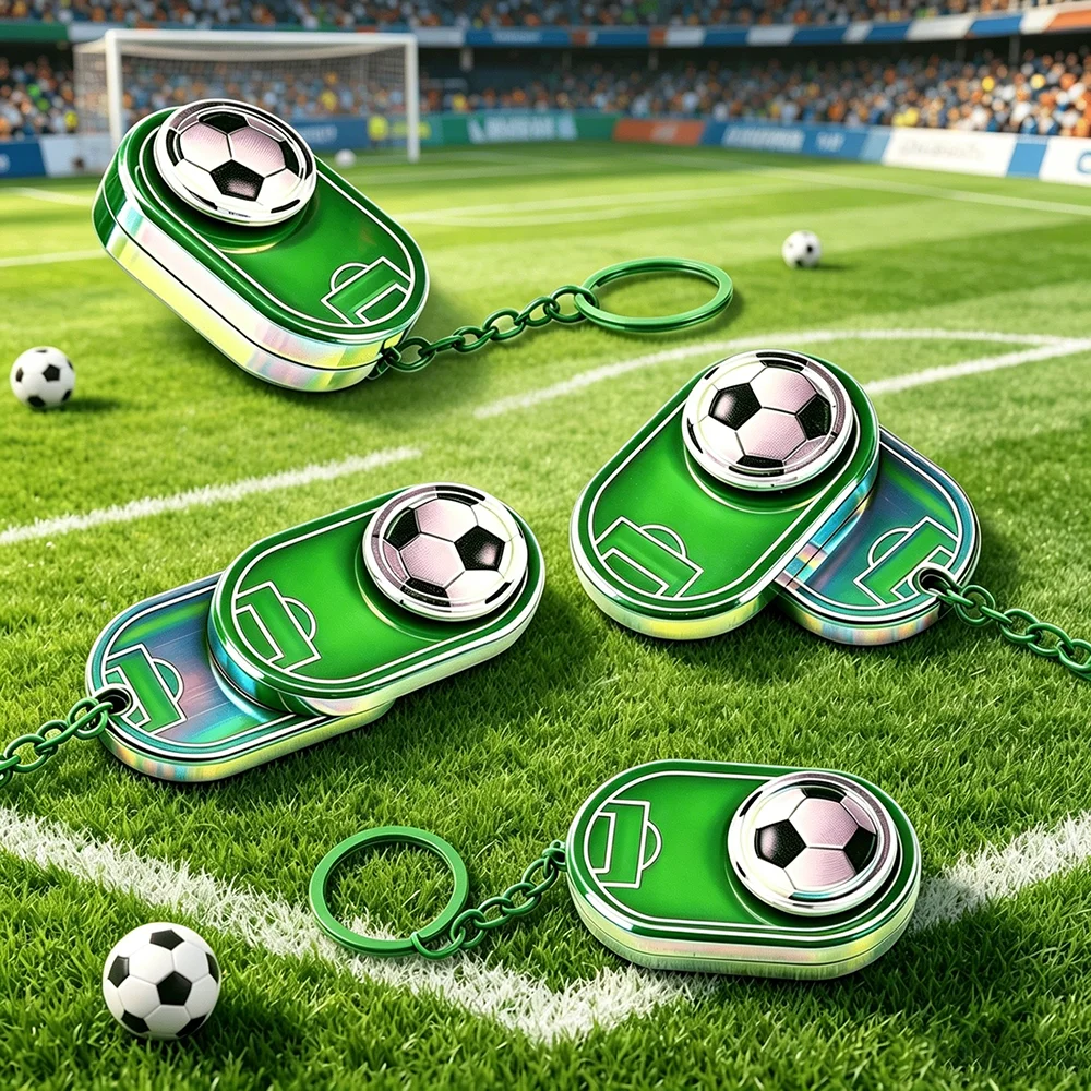 Football Match Fidget Slider Rotates Left And Right 360° Push Slider Fidget Toys For Adults Spinner Office Desk Accessories